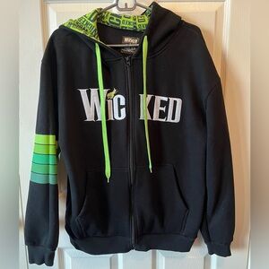 Wicked the Musical Black and Green Women's Zip up Hoodie 🖤💚